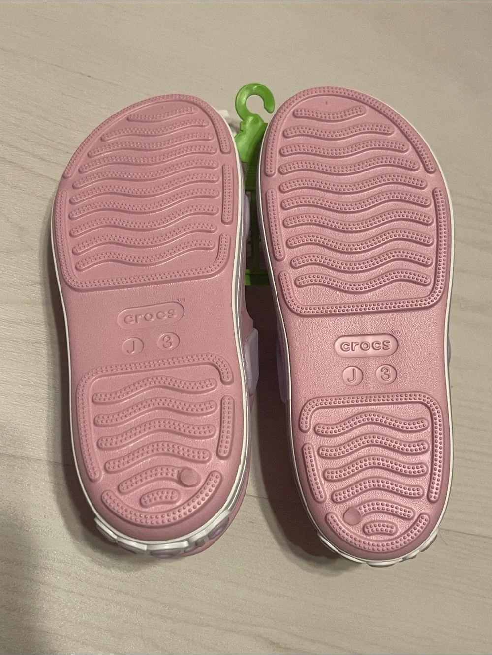 CROCS Pink Sandals with Lavender Straps